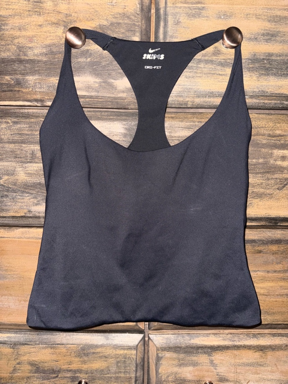 SKIMS x Nike Black Racerback Tank with Scoop Neck